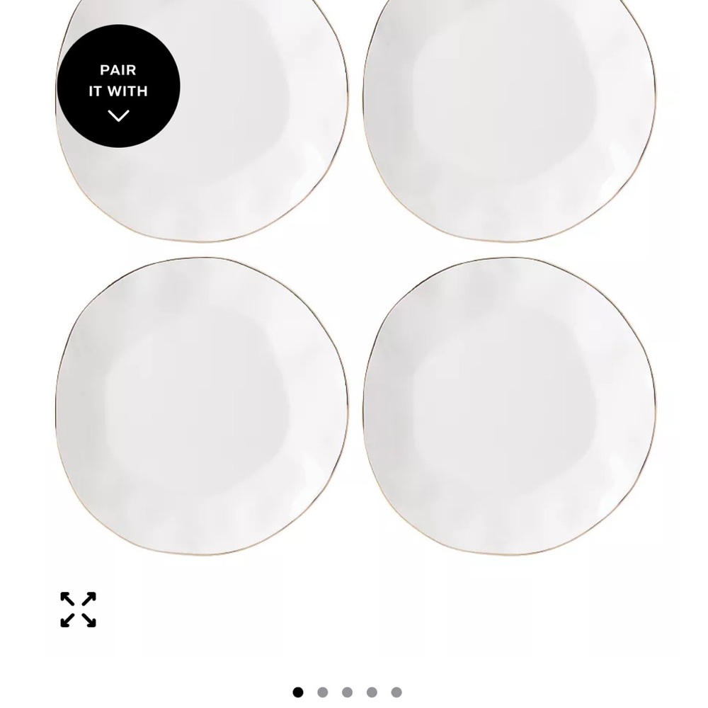 Lenox blue bay Elegant White Dinner Plates Set of 4. New.